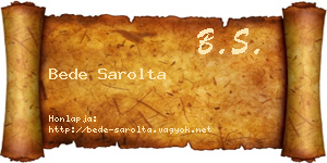 Bede Sarolta névjegykártya