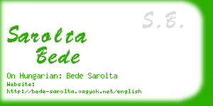 sarolta bede business card